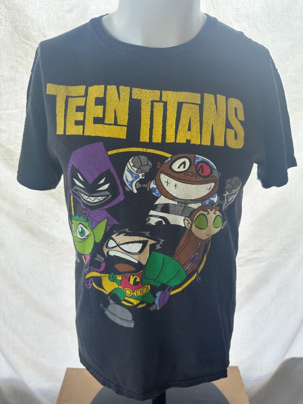 Teen Titans DC Comics Boy's Black T Shirt Size Medium